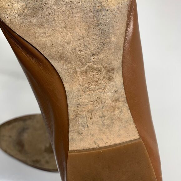 Tory Burch Nutria Gold Raleigh Ballet Flats Womens Size 7M - Picture 5 of 12